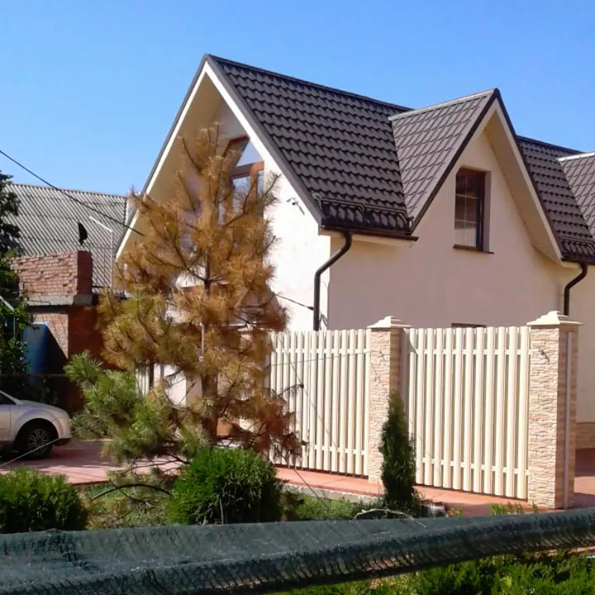 Фото 1 забор штакетник полукруглый RAL9003 Белый двусторонний