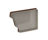 Заглушка желоба 120*86 правая RAL 8017 (коричнев.) фото Центр Металлокровли