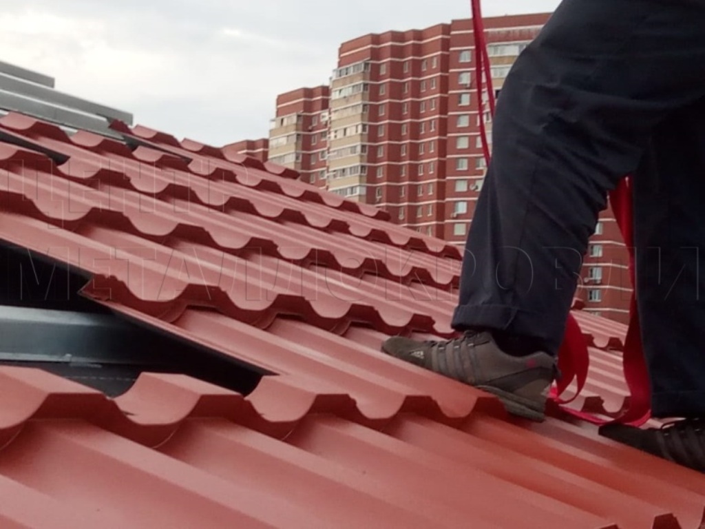 Металлочерепица Геркулес 8004 терракотовый Стальной Бархат от Центра Металлокровли в Казахстане