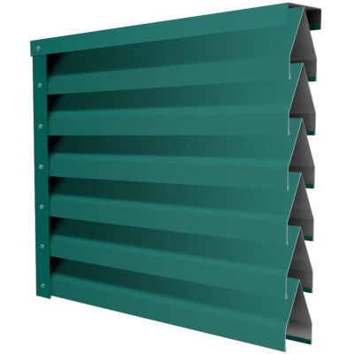 Ламель Реснички RAL6026 Опал двустороннего забора