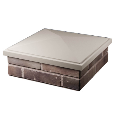 Колпак БонаМоно Бежевый на столб 2х2 кирпича фото 3