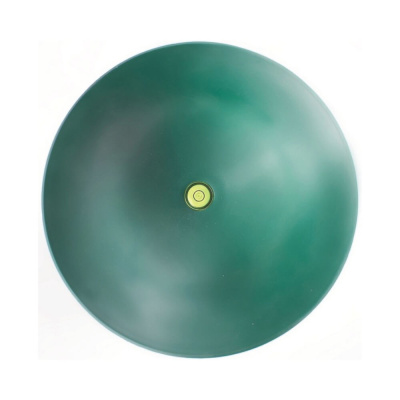 Труба вентиляционная VIOTTO d110мм h550мм для металлочерепицы RAL6005 зеленый мох утепленная вид сверху